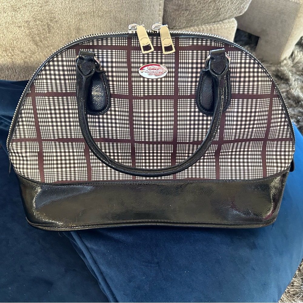 Coach Peyton Glen Plaid Dome Purse